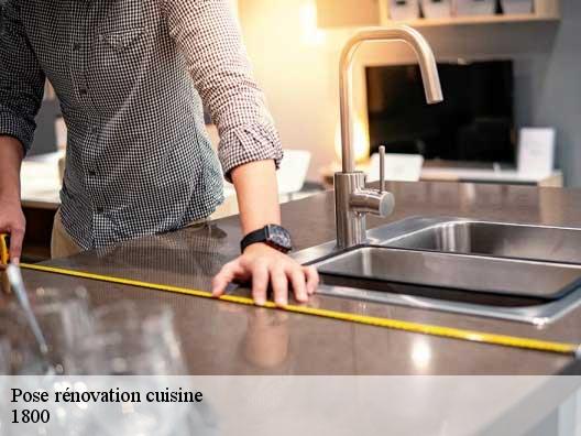 Pose rénovation cuisine 1800